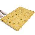 thumbnail image 1 of Yellow Lemon Fruit Slices Yellow Flannel Non Slip Door Rugs,Washable Door Mats Indoor,Decorative Door Mats,Dirt-Resistant and Absorbent Doormat for Entrance,Bedroom,Kitchen,Bathroom,23.5"x16", 1 of 5