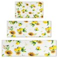 thumbnail image 1 of Yellow Lemon Fruit Sunflowers White Pattern Kitchen Rugs Sets Of 3,Kitchen Runner Rugs Non Skid Washable,Decorative Kitchen Floor Mats for Kitchen,Sink,Laundry,17"x30"+ 17"x47" + 17"x59", 1 of 6