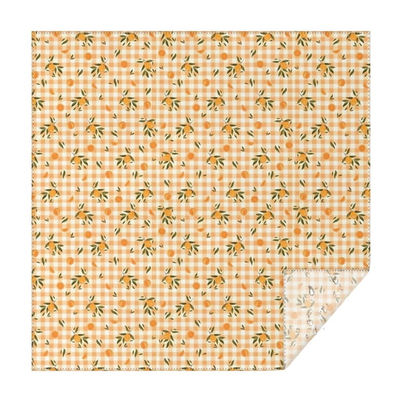 Yellow Lemon Fruit Trees Orange Pattern Square Tablecloth,Waterproof Square Table Cover,Wipeable Spillproof Washable Table Cover for Home Kitchen Party Decor 60"x60"(152x152cm)