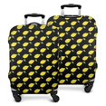 thumbnail image 1 of Yellow Lemon Fruits Black Pattern Luggage Cover Fashion Suitcase Cover Baggage Covers Fit 25-28 Inch Luggage (Go Travel), 1 of 5