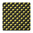 thumbnail image 1 of Yellow Lemon Fruits Black Pattern Square Fitted Tablecloth with Elastic Edge,Square Table Cover,Washable Elastic Table Cover for Home Kitchen Party Decor 34"x34", 1 of 6