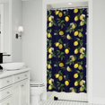 thumbnail image 1 of Yellow Lemon Fruits DarkBlue Pattern Shower Curtain 36"x72" ,Bathroom Decorative Shower Curtains Set with 12 Hooks,Modern Waterproof Washable Shower Curtain, 1 of 6