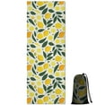 thumbnail image 1 of Yellow Lemon Fruits GreenLeaves Pattern Hot Yoga Mat Towel Non Slip for Hot Yoga - Quick-Drying Yoga Mat Cover with 4 Corner Pockets with Travel Bag - Hot Yoga Towel Non Slip 74"x26", 1 of 6