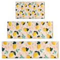 thumbnail image 1 of Yellow Lemon Fruits GreenLeaves Pattern Kitchen Rugs Sets Of 3,Kitchen Runner Rugs Non Skid Washable,Decorative Kitchen Floor Mats for Kitchen,Sink,Laundry,17"x30"+ 17"x47" + 17"x59", 1 of 6