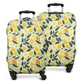 thumbnail image 1 of Yellow Lemon Fruits GreenLeaves Pattern Luggage Cover Fashion Suitcase Cover Baggage Covers Fit 25-28 Inch Luggage (Go Travel), 1 of 5