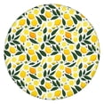thumbnail image 1 of Yellow Lemon Fruits GreenLeaves Pattern Round Fitted Tablecloth with Elastic Edge,Dining Table Cover Waterproof,Outdoor Round Tablecloth for Camping,Dining,Indoor and Outdoor, 1 of 7