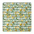 thumbnail image 1 of Yellow Lemon Fruits StripedGreen Pattern Square Fitted Tablecloth with Elastic Edge,Square Table Cover,Washable Elastic Table Cover for Home Kitchen Party Decor 34"x34", 1 of 6
