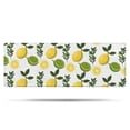 thumbnail image 1 of Yellow Lemon Fruits White Pattern Bathroom Rugs Mat,Non Slip Microfiber Bathroom Rug,Rubber Backing,Soft Bathroom Mats for Bathroom Floor,Tub and Shower,47x17in(120x43cm), 1 of 5