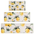 thumbnail image 1 of Yellow Lemon Fruits White Pattern Kitchen Rugs Sets Of 3,Kitchen Runner Rugs Non Skid Washable,Decorative Kitchen Floor Mats for Kitchen,Sink,Laundry,17"x30"+ 17"x47" + 17"x59", 1 of 6