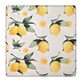 thumbnail image 1 of Yellow Lemon Fruits White Pattern Square Fitted Tablecloth with Elastic Edge,Square Table Cover,Washable Elastic Table Cover for Home Kitchen Party Decor 36"x36", 1 of 6