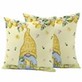 thumbnail image 1 of Yellow Lemon Gnome Outdoor Pillow Covers Pack of 2 Summer Fruit Pink Floral Leaves Waterproof Throw Pillow Covers Decorative Cushion Cases for Patio Garden Tent Balcony Couch 20x20 inch, 1 of 9