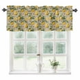 thumbnail image 1 of Yellow Lemon Kitchen Valances for Windows 60x18 Inch Kitchen Curtains Valances Rod Pocket Brown Vintage Summer Fruit Watercolor Bathroom Window Valances for Window Treatment Decor, 1 of 6