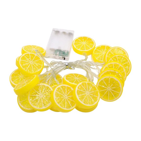 Yellow Lemon LED String Lights, Lemon Slice Fairy Lights with Battery Operated Design, for Bedroom Living Room Party Patio Wedding - 1x Light (No Size Specified)