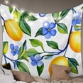 thumbnail image 1 of Yellow Lemon Large Tapestry for Bedroom Wall Hanging Tapestry,Blue Flower Botanical Blossom Motif Spring Ceiling Backdrop Tapestries Poster Blanket Wall Decor for Teens Room Living Room 85" x 90", 1 of 8