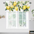 thumbnail image 1 of Yellow Lemon Printed Window Curtains Valances Watercolor Cute Fruit Flowers Window Valance for Living Room Bedroom, Kitchen Valance Rod Pocket Window Curtain 54 by 18 in, 1 Panel, 1 of 6