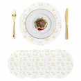 thumbnail image 1 of Yellow Lemon Round 15 Inch Placemats Set of 4, Country Farmhouse Fruits Leaves Summer HeatResistant Non Slip Place Mats for Dining Table, Wipeable Braided Kitchen Table Mats for Housewarming, 1 of 9