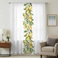 thumbnail image 1 of Yellow Lemon Sheer Curtains 84 Inches Long, Simple Spring Botanical Fruit Leaves Flower Light Filering Curtains, Breathable Simi Curtain Privacy Drapes for Living Room Bedroom Window Treatment, 1 of 9