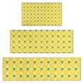 thumbnail image 1 of Yellow Lemon Slices Green Pattern Kitchen Rugs Sets Of 3,Kitchen Runner Rugs Non Skid Washable,Decorative Kitchen Floor Mats for Kitchen,Sink,Laundry,17"x30"+ 17"x47" + 17"x59", 1 of 6