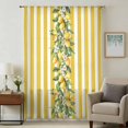 thumbnail image 1 of Yellow Lemon Stripes Sheer Curtains 72 Inches Long, Summer Spring Fruit Flowers Leaves Light Filering Curtains, Breathable Simi Curtain Privacy Drapes for Living Room Bedroom Window Treatment, 1 of 9