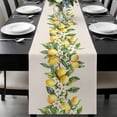 thumbnail image 1 of Yellow Lemon Table Runner 72 Inches Long, Spring Botanical Leaves Fruit Farmhouse Kitchen Coffee Dining Table Decoration for Home Party Birthday Wedding Home Decor 13x72 Inches, 1 of 8