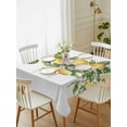 thumbnail image 1 of Yellow Lemon Tablecloth Rectangle Table Cloth 60x102, Waterproof Tablecloth Outdoor Table Cloth, Simple Spring Botanical Fruit Leaves Flower Washable Table Cover for Kitchen Dinning Party, 1 of 8