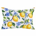 thumbnail image 1 of Yellow Lemon Throw Pillow Cover 12 x 20 Inch Decorative Pillow Cover Blue Flower Botanical Blossom Motif Spring Lumbar Pillowcase Seasonal Rectangle Cushion Case for Couch Sofa Bed Living Room, 1 of 7