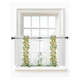 thumbnail image 1 of Yellow Lemon Tier Curtains 24 Inch Length,Sheer Curtains for Bedroom Living Room Window Simple Spring Botanical Fruit Leaves Flower Small Half Window Kitchen Curtains & Drapes 27.5"x24" 2 Panels, 1 of 6