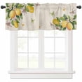thumbnail image 1 of Yellow Lemon Valances for Windows Farmhouse Kitchen Curtains Valances Rod Pocket Valance Curtains for Kitchen Windows Country Flower Butterfly Farmhouse Beige Window Valances for Bathroom 54"x18", 1 of 6
