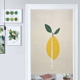 thumbnail image 1 of Yellow Lemon With Green Leaves Door Curtain Nordic Living Room DoorCurtain Porch Partition Curtain Kitchen Rative Half Curtain, 1 of 4