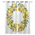 thumbnail image 1 of Yellow Lemons Blackout Curtains for Bedroom 45 Inch Length 2 Panels Set, Summer Fruits Leaves Flowers Watercolor Thermal Insulated Energy Saving Window Treatment Curtains Blackout Drapes 52"x45", 1 of 8
