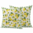 thumbnail image 1 of Yellow Lemons Fruits Outdoor Pillow Covers Pack of 2 Leaf Green Buffalo Plaid Farm Plant Waterproof Throw Pillow Covers Decorative Cushion Cases for Patio Garden Tent Balcony Couch 18x18 inch, 1 of 9