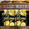 thumbnail image 1 of Yellow Lemons Kitchen Towels Set of 2, Summer Fruits Leaves Botanical Black Absorbent Dish Towels for Kitchen, Microfiber Hand Towel, Quick Drying Tea Towel for Cleaning Decorative Dishcloths, 1 of 7