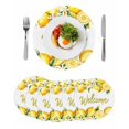 thumbnail image 1 of Yellow Lemons Round 13 Inch Placemats Set of 6, Summer Fruits Leaves Pastoral Botanical HeatResistant Non Slip Place Mats for Dining Table, Wipeable Braided Kitchen Table Mats for Housewarming, 1 of 9