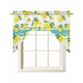 thumbnail image 1 of Yellow Lemons Swag Valances for Windows, Small Curtains Drapes, Summer Botanical Watercolor Kitchen Window Curtains Over Sink Rod Pocket Window Treatment Valance for Bedroom/Bathroom 56"x36", 1 of 5