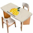 thumbnail image 1 of Yellow Lemons Table Cloths for 5 Foot Rectangle Tables, Summer Botanical Farmhouse Rustic Patio Waterproof Elastic Fitted Tablecloths, Washable Rectangular Table Cover for Camping, 1 of 8