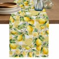 thumbnail image 1 of Yellow Lemons Table Runner, Summer Botanical Checkered Pastoral Washable Cotton Linen Table Runners 36 Inches Long, Dresser Scarf Runner for Nightstand/End Tables/Round Tables 13''x36'', 1 of 9
