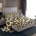 thumbnail image 1 of Yellow Leopard Bed Sheets Set Twin Size,Abstract Leopard Animal Bedding Set Teens,Woodland Jungle Flat Fitted Sheet,Abstract Cowgirl Cowboy Top Sheet with Deep Pocket, 1 of 6