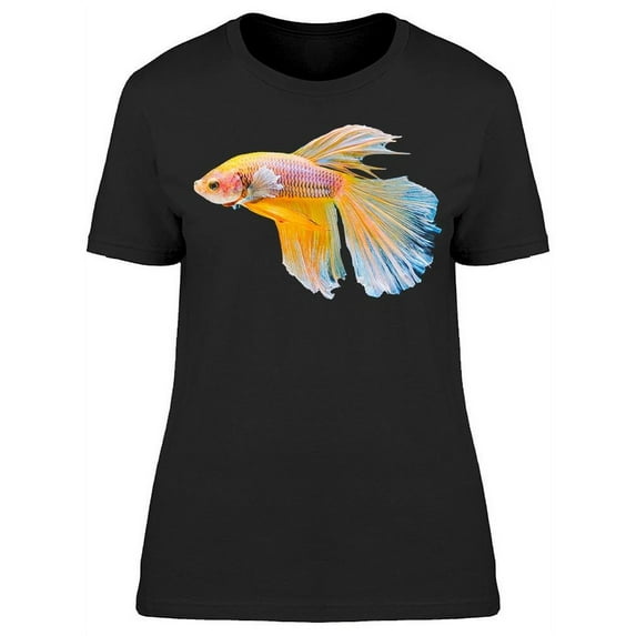 Yellow Light-Colored Betta Fish T-Shirt Women -Image by Shutterstock, Female XX-Large
