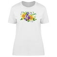 thumbnail image 1 of Yellow Lily And Pansy Flower Watercolor Bouquet T-Shirt Women -Image by Shut, Female Large, 1 of 2