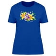 thumbnail image 1 of Yellow Lily And Pansy Flower Watercolor Bouquet T-Shirt Women -Image by Shut, Female x-Large, 1 of 2