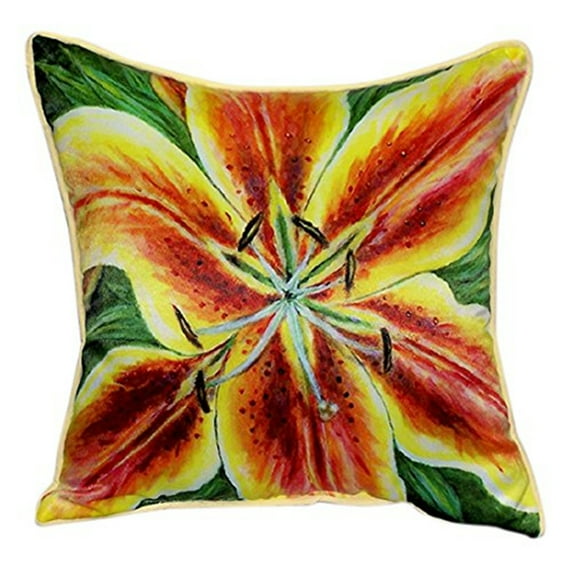 Yellow Lily Large Indoor/Outdoor Pillow 18x18