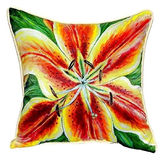 Yellow Lily Small Indoor/Outdoor Pillow 12x12