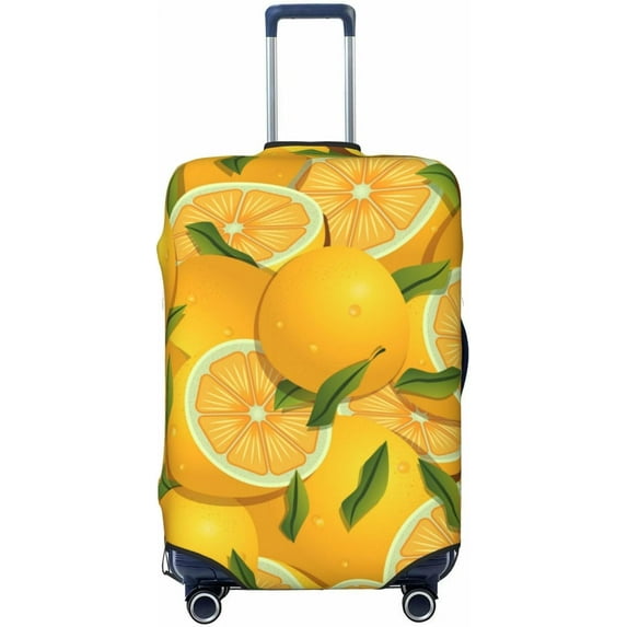 Yellow Limes Luggage Cover Washable Elasticated Luggage Covers for Suitcase tsa Approved Stylish Dust and Scratch Resistant Luggage Case Protector for Kids and Adults -