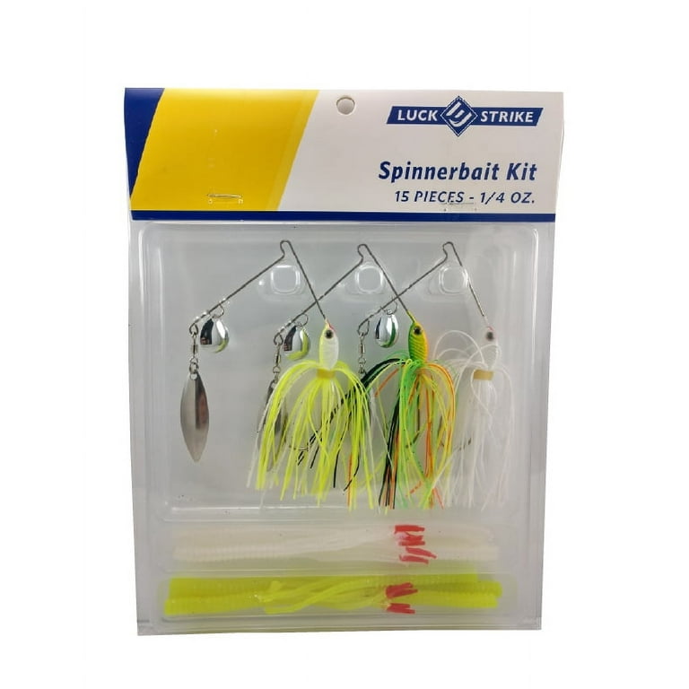 Yellow Luck E Strike, Plastic Freshwater + Saltwater, 1/4 oz Spinnerbaits  Kit 