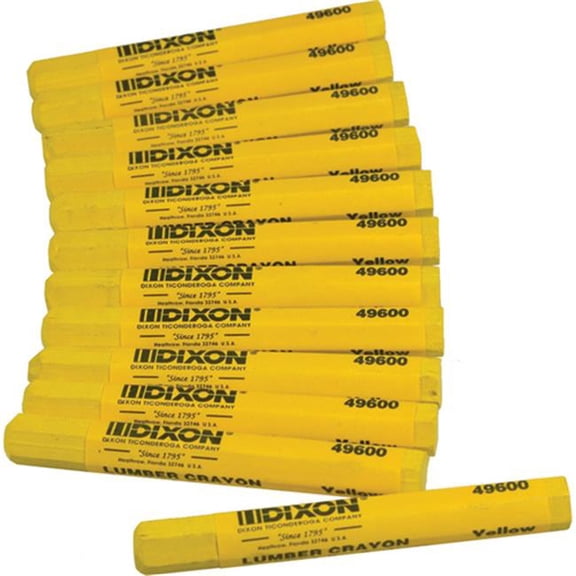 Yellow Lumber Crayon - 1/2in. Dia x 4-1/2in. Length