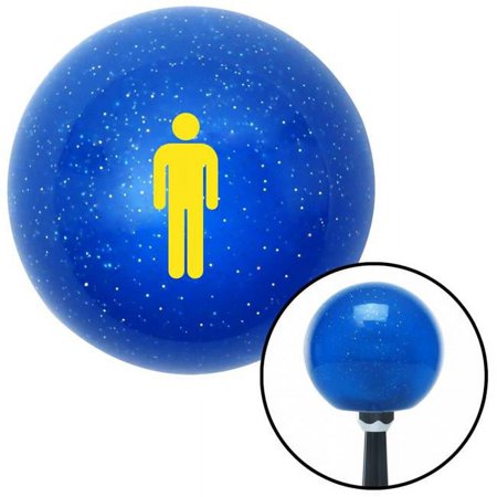 Yellow Man Blue Metal Flake Shift Knob with M16 x 1.5 Insert Shifter Auto Manual