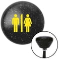 thumbnail image 1 of Yellow Man & Woman Black Retro Metal Flake Shift Knob with M16 x 1.5 Insert Shifter Brody, 1 of 1
