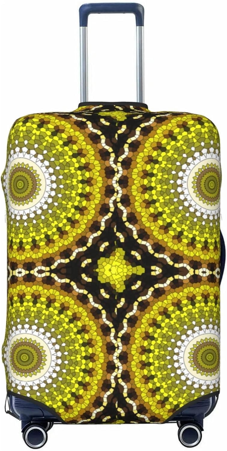 Hamsa Elephant Mandala Print Luggage Cover Protector