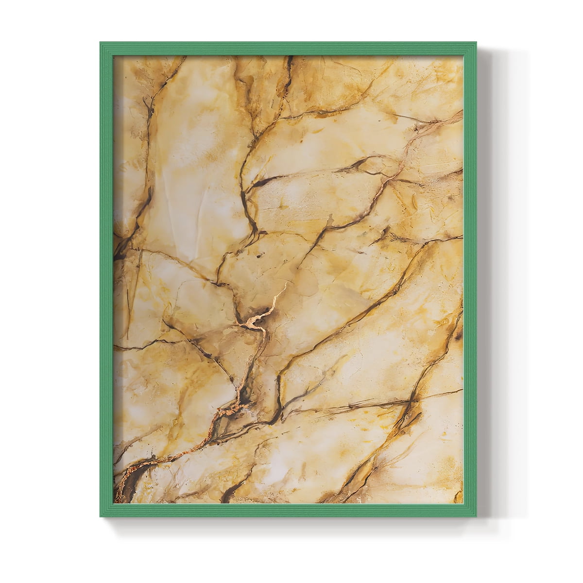 Yellow Marble I Framed Print - Solid Wood in Single Picture Frame Solid Wood 2 Framed Print