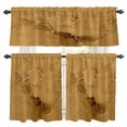 thumbnail image 1 of Yellow Marble Texture Kitchen Curtains Sets for Windows 24 Inch Length, Country Ombre Fluid Aesthetic Rod Pocket Window Treatments Tier Curtains and Valances Set for Bedroom/Bathroom, 1 of 8